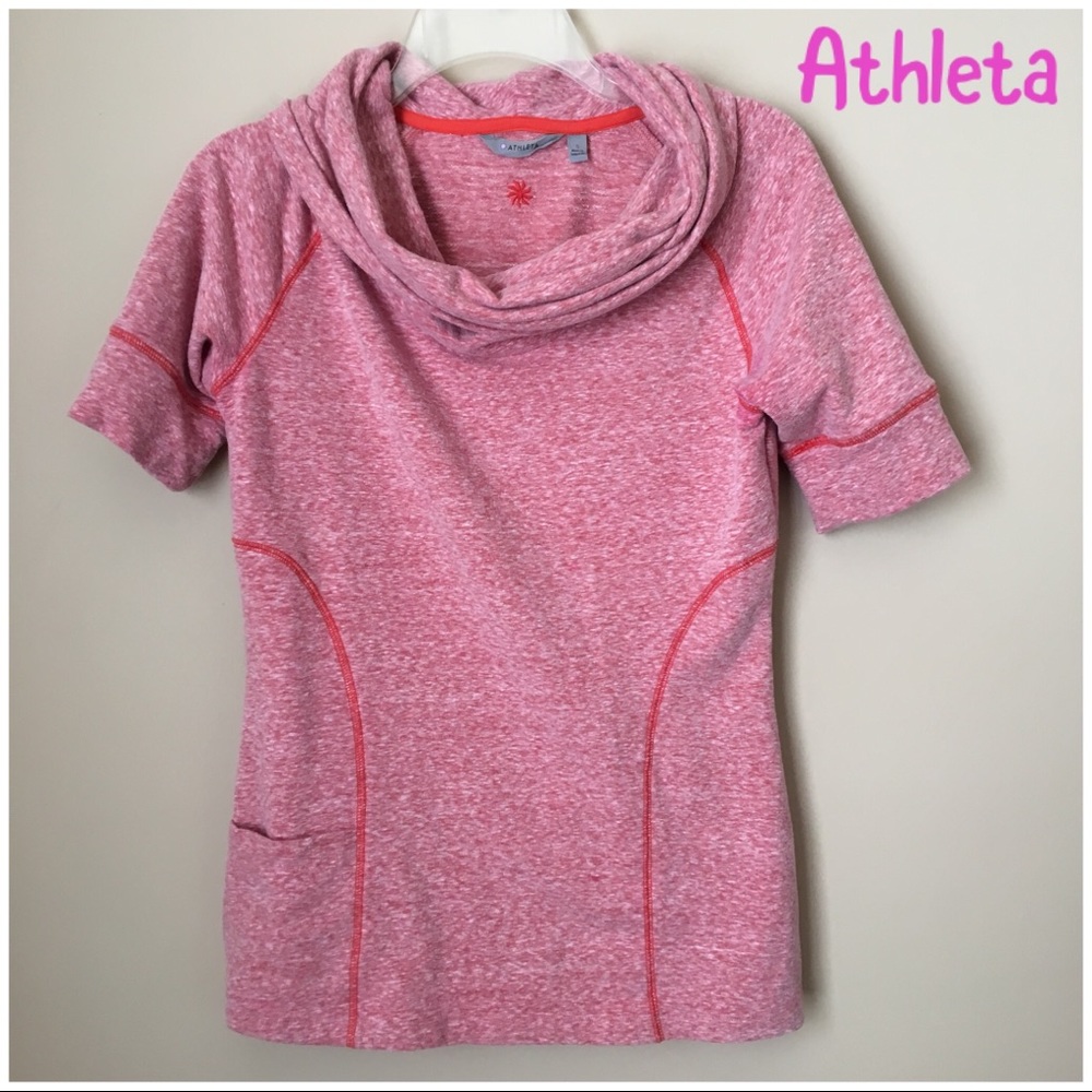 Athleta Short Sleeve Cowl Neck Top